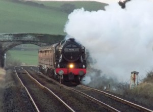 46115 leads the winter cumbrian mountain express past silecroft, 28.1.17a