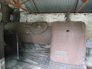 Boiler in boiler house, low wood