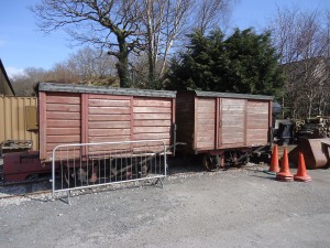 Gunpowder wagons at Haverthwaite yard, april 2013