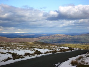 corney fell, looking SE towards the duddon valley and Ulpha, march 2016