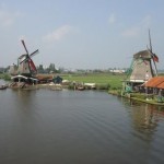 zaanse schans windmills and river zaanC