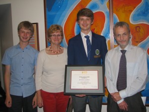 The Victor Chang Award (best year 11 science student at the school)