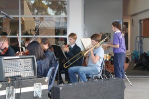 Andrew and Nick in the orchestra