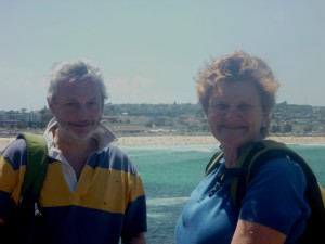 Small David and Sue at Sculture by the Sea