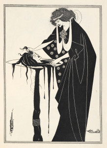 Salomé with Jokanaan's head, by Aubrey Beardsley