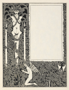 Aubrey Beardsley's ambiguous title page for Salomé