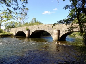 Road bridge over the River Leven at Low Wood. This photograph was taken from near our favoured car parking space.